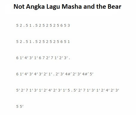 not lagu masha and the bear