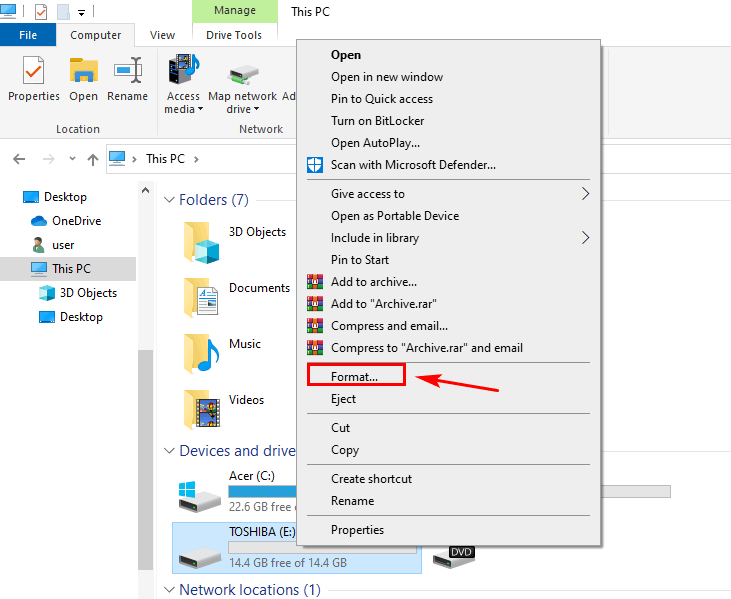 Cara Format Flashdisk melalui File Explorer