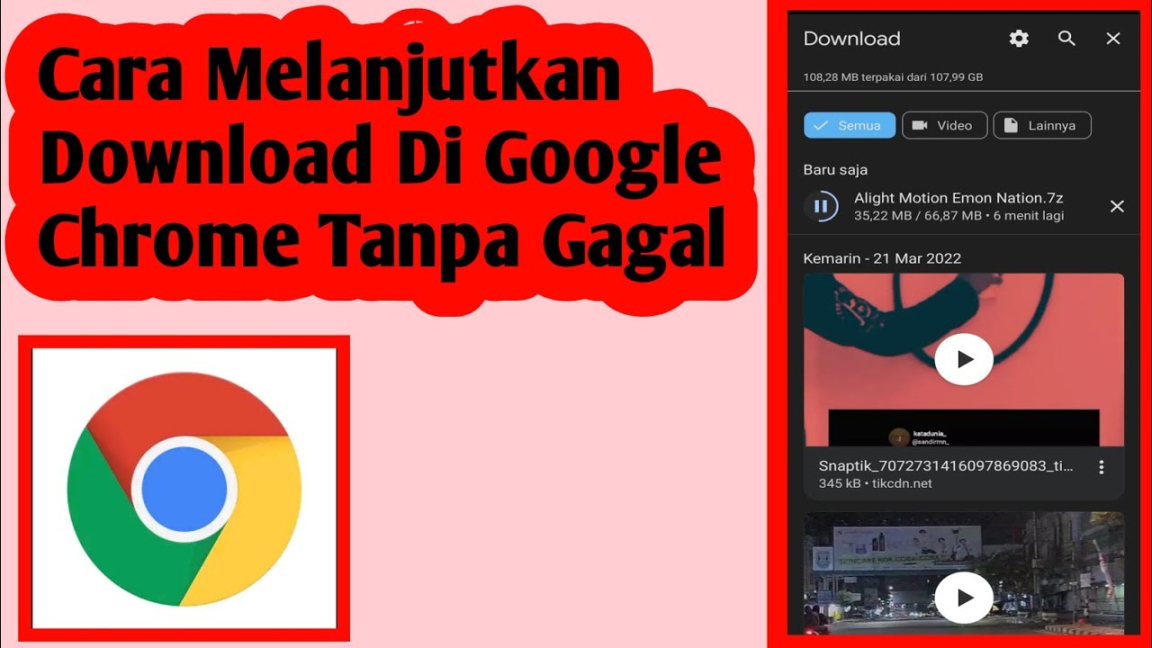 cara melanjutkan download yang gagal di google chrome: Cara Melanjutkan Download Di Google Chrome Tanpa Gagal  Download Google  Chrome