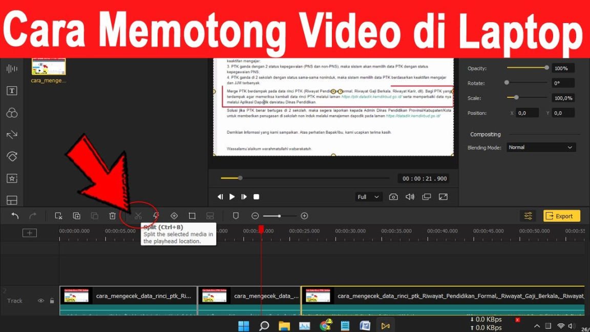 aplikasi pemotong video pc: Cara Memotong Video di Laptop Menggunakan Aplikasi Editing Video Ringan  untuk PC atau Laptop