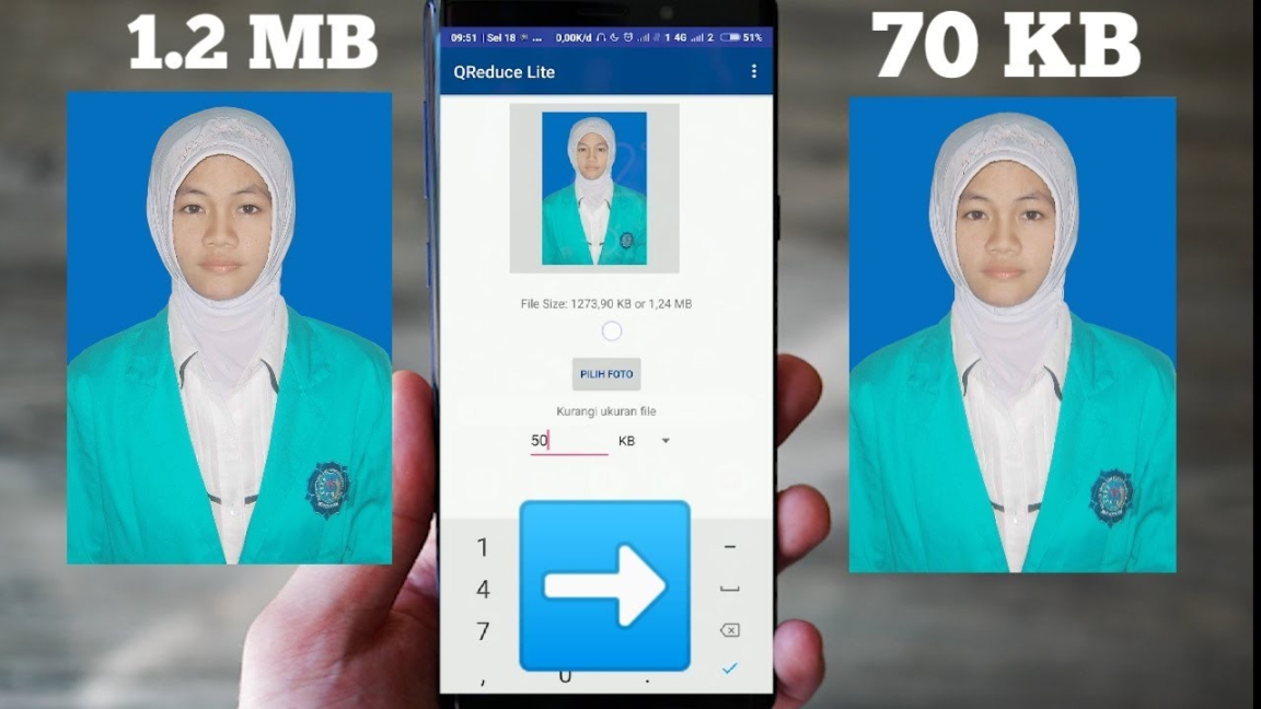 cara mengecilkan ukuran foto menjadi 200 kb: Cara Memperkecil Ukuran Foto Jadi  KB dengan App Android/PC