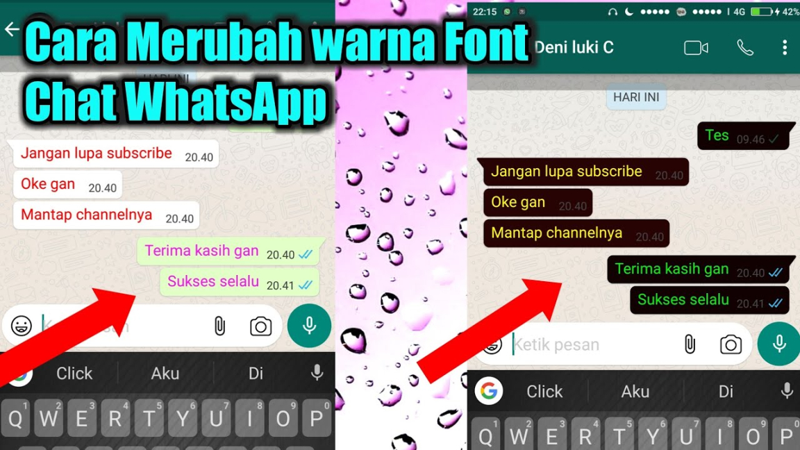 cara membuat tulisan berwarna di whatsapp: Cara Merubah Warna Font Chat WhatsApp Tanpa Aplikasi Tambahan