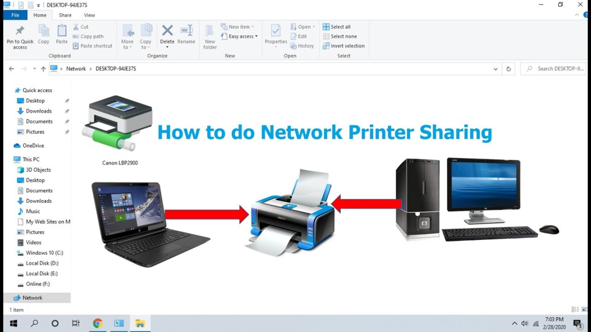 cara sharing printer: How to Share Printer on Network (Share Printer in-between Computers) Easy